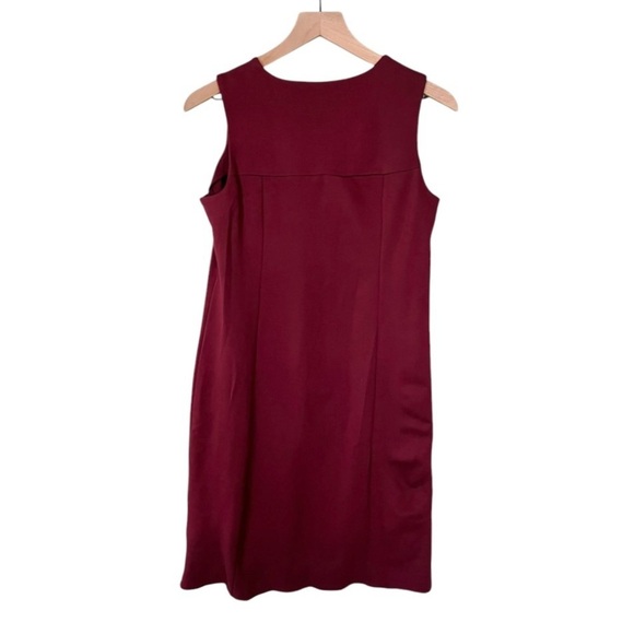 NWT J. Jill Women’s Ponte Knit Sleeveless Midi Dress Bordeaux Red Size XS - Picture 2 of 8